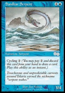Sandbar Serpent⁣ - Urza's Saga⁣ (Uncommon)⁣ [95]