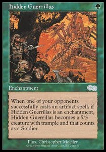 Hidden Guerrillas⁣ - Urza's Saga⁣ (Uncommon)⁣ [261]