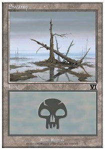 Swamp (V.1)⁣ - Sixth Edition⁣ (Land)⁣ [339]