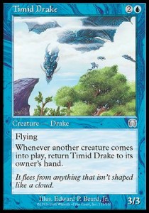 Timid Drake⁣ - Mercadian Masques⁣ (Uncommon)⁣ [111]