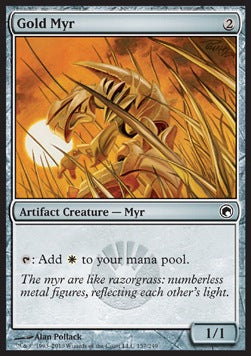 Gold Myr⁣ - Scars of Mirrodin⁣ (Common)⁣ [157]