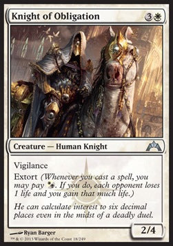 Knight of Obligation⁣ - Gatecrash⁣ (Uncommon)⁣ [18]