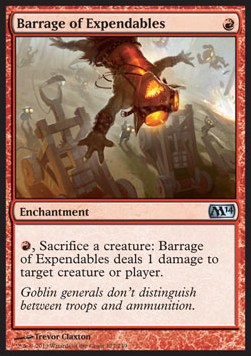 Barrage of Expendables⁣ - Magic 2014⁣ (Uncommon)⁣ [127]