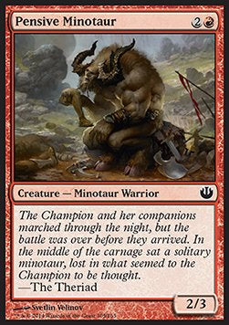 Pensive Minotaur⁣ - Journey into Nyx⁣ (Common)⁣ [105]