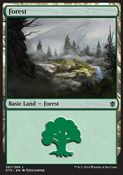 Forest (V.2)⁣ - Khans of Tarkir⁣ (Land)⁣ [267]