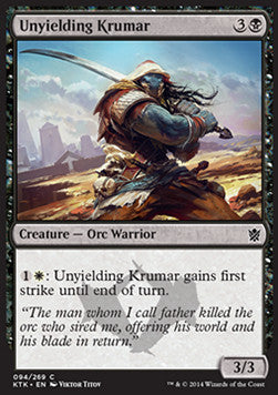 Unyielding Krumar⁣ - Khans of Tarkir⁣ (Common)⁣ [94]