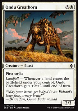 Ondu Greathorn⁣ - Battle for Zendikar⁣ (Common)⁣ [40]