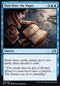 Pore Over the Pages⁣ - Shadows over Innistrad⁣ (Uncommon)⁣ [79]