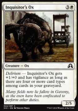 Inquisitor's Ox⁣ - Shadows over Innistrad⁣ (Common)⁣ [24]