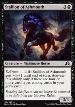 Stallion of Ashmouth⁣ - Shadows over Innistrad⁣ (Common)⁣ [136]