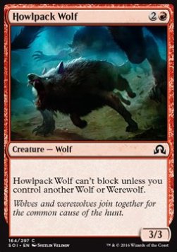 Howlpack Wolf⁣ - Shadows over Innistrad⁣ (Common)⁣ [164]