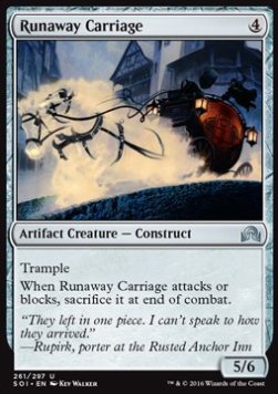 Runaway Carriage⁣ - Shadows over Innistrad⁣ (Uncommon)⁣ [261]
