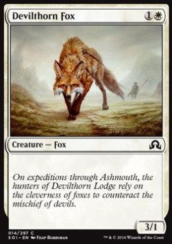Devilthorn Fox⁣ - Shadows over Innistrad⁣ (Common)⁣ [14]