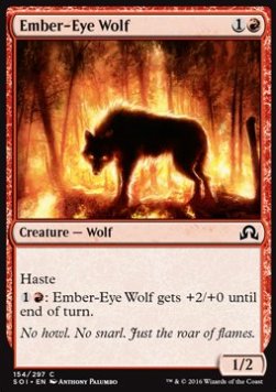 Ember-Eye Wolf⁣ - Shadows over Innistrad⁣ (Common)⁣ [154]