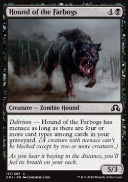 Hound of the Farbogs⁣ - Shadows over Innistrad⁣ (Common)⁣ [117]