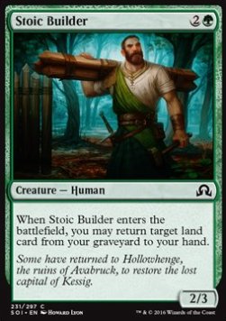 Stoic Builder⁣ - Shadows over Innistrad⁣ (Common)⁣ [231]