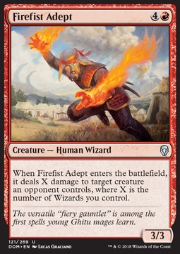 Firefist Adept⁣ - Dominaria⁣ (Uncommon)⁣ [121]