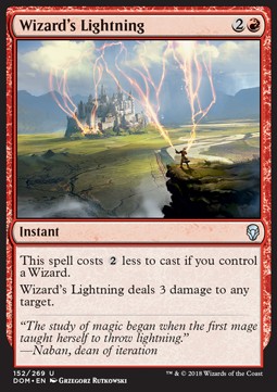 Wizard's Lightning⁣ - Dominaria⁣ (Uncommon)⁣ [152]