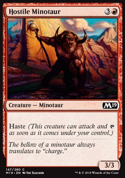 Hostile Minotaur⁣ - Core 2019⁣ (Common)⁣ [147]