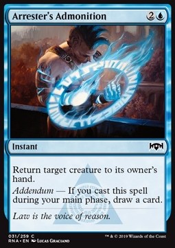Arrester's Admonition⁣ - Ravnica Allegiance⁣ (Common)⁣ [31]