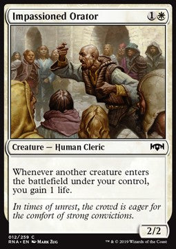 Impassioned Orator⁣ - Ravnica Allegiance⁣ (Common)⁣ [12]