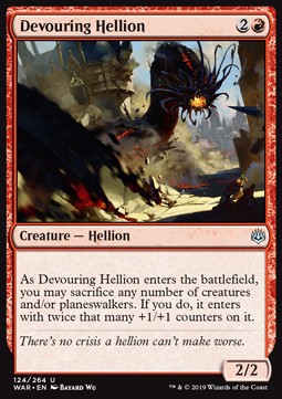 Devouring Hellion⁣ - War of the Spark⁣ (Uncommon)⁣ [124]