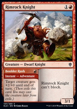 Rimrock Knight // Boulder Rush⁣ - Throne of Eldraine⁣ (Common)⁣ [137]