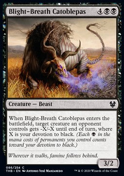 Blight-Breath Catoblepas⁣ - Theros Beyond Death⁣ (Common)⁣ [86]