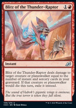 Blitz of the Thunder-Raptor⁣ - Ikoria: Lair of Behemoths⁣ (Uncommon)⁣ [109]