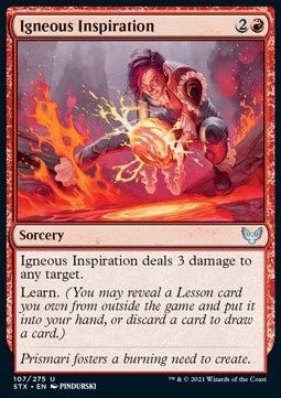 Igneous Inspiration⁣ - Strixhaven: School of Mages⁣ (Uncommon)⁣ [107]