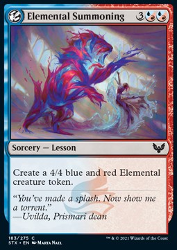 Elemental Summoning⁣ - Strixhaven: School of Mages⁣ (Common)⁣ [183]