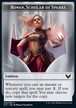 Rowan, Scholar of Sparks Emblem - Strixhaven: School of Mages: Extras (Token) [XSTX-T09]