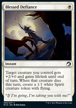 Blessed Defiance⁣ - Innistrad: Midnight Hunt⁣ (Common)⁣ [5]