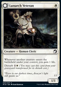 Lunarch Veteran // Luminous Phantom⁣ - Innistrad: Midnight Hunt⁣ (Common)⁣ [27]