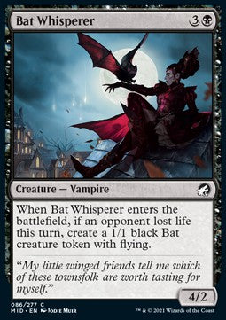 Bat Whisperer⁣ - Innistrad: Midnight Hunt⁣ (Common)⁣ [86]