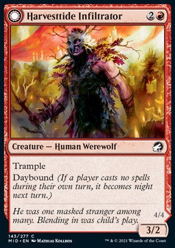 Harvesttide Infiltrator // Harvesttide Assailant⁣ - Innistrad: Midnight Hunt⁣ (Common)⁣ [143]