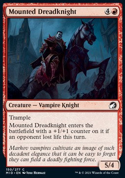 Mounted Dreadknight⁣ - Innistrad: Midnight Hunt⁣ (Common)⁣ [150]