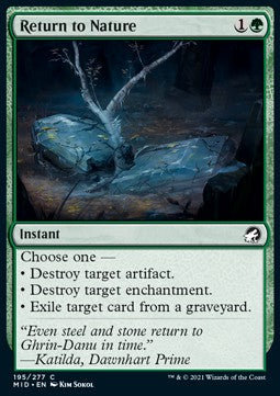 Return to Nature⁣ - Innistrad: Midnight Hunt⁣ (Common)⁣ [195]