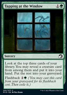 Tapping at the Window⁣ - Innistrad: Midnight Hunt⁣ (Common)⁣ [201]
