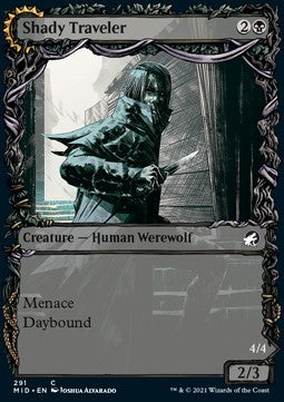 Shady Traveler // Stalking Predator⁣ - Innistrad: Midnight Hunt: Extras⁣ (Common)⁣ [291]