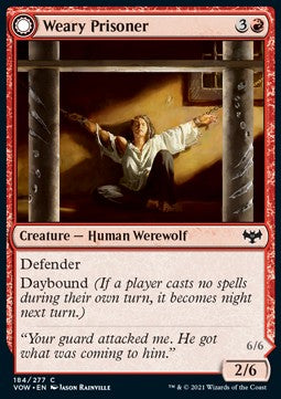 Weary Prisoner // Wrathful Jailbreaker⁣ - Innistrad: Crimson Vow⁣ (Common)⁣ [184]