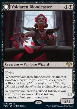 Voldaren Bloodcaster // Bloodbat Summoner⁣ - Innistrad: Crimson Vow⁣ (Rare)⁣ [137]