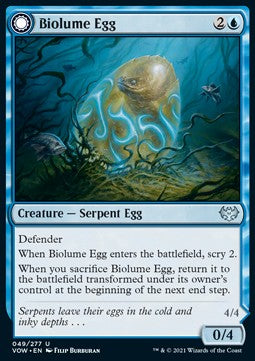 Biolume Egg // Biolume Serpent⁣ - Innistrad: Crimson Vow⁣ (Uncommon)⁣ [49]