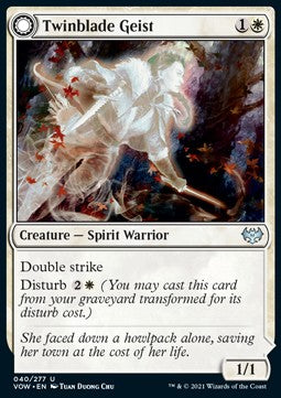 Twinblade Geist // Twinblade Invocation⁣ - Innistrad: Crimson Vow⁣ (Uncommon)⁣ [40]