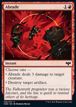 Abrade⁣ - Innistrad: Crimson Vow⁣ (Common)⁣ [139]