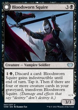 Bloodsworn Squire // Bloodsworn Knight⁣ - Innistrad: Crimson Vow⁣ (Uncommon)⁣ [97]