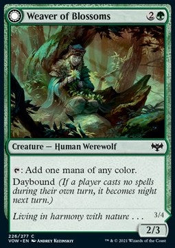 Weaver of Blossoms // Blossom-Clad Werewolf⁣ - Innistrad: Crimson Vow⁣ (Common)⁣ [226]