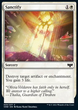 Sanctify⁣ - Innistrad: Crimson Vow⁣ (Common)⁣ [33]