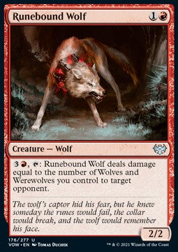 Runebound Wolf⁣ - Innistrad: Crimson Vow⁣ (Uncommon)⁣ [176]