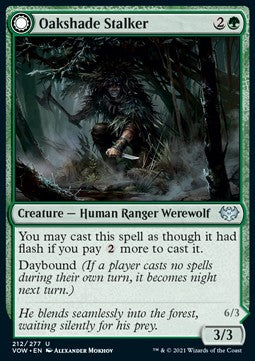 Oakshade Stalker // Moonlit Ambusher⁣ - Innistrad: Crimson Vow⁣ (Uncommon)⁣ [212]